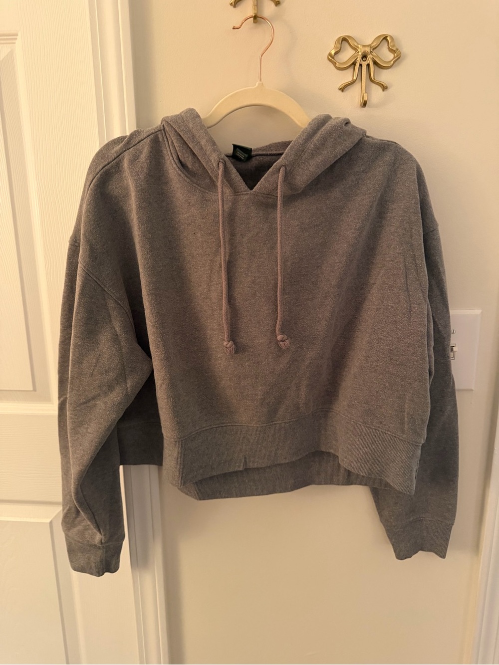 Wild fable cropped grey hoodie